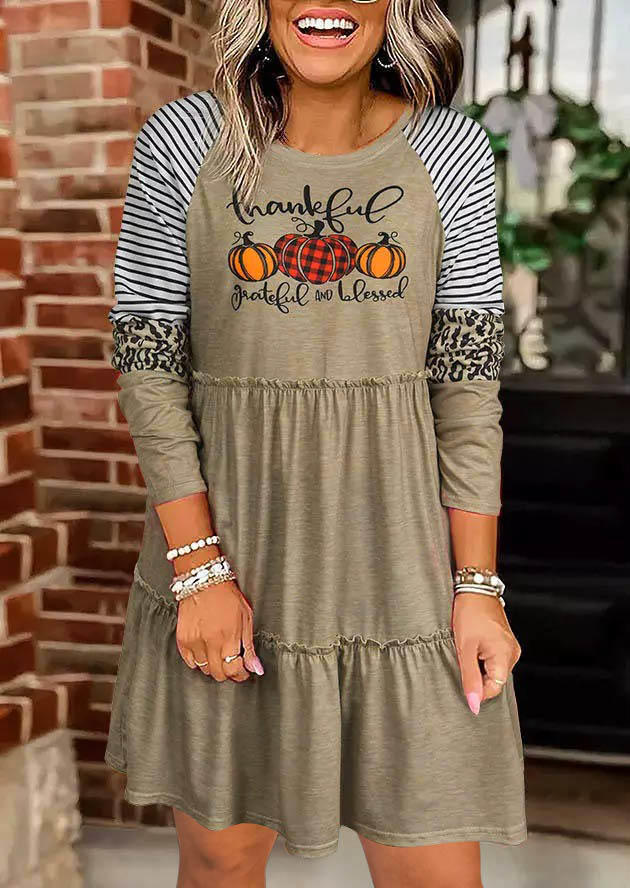 Mini Dresses Thankful Striped Plaid Pumpkin Leopard Ruffled Mini Dress in Multicolor. Size
Mini Dresses Thankful Striped Plaid Pumpkin Leopard Ruffled Mini Dress in Multicolor. Size