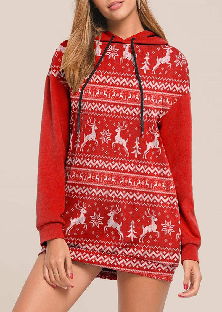 Mini Dresses Christmas Reindeer Hooded Mini Sweatshirt Dress in Red. Size: ,M,L,XL
Mini Dresses Christmas Reindeer Hooded Mini Sweatshirt Dress in Red. Size: ,M,L,XL