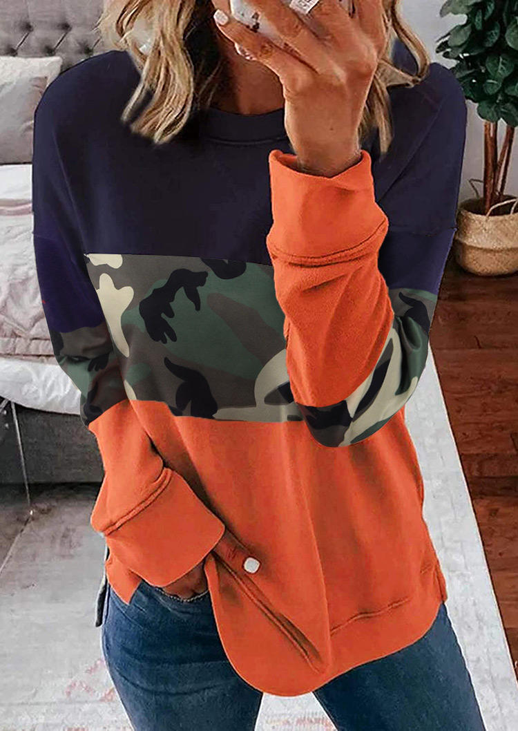 Sweatshirts Camouflage Color Block Long Sleeve Pullover Sweatshirt in Multicolor. Size
Sweatshirts Camouflage Color Block Long Sleeve Pullover Sweatshirt in Multicolor. Size