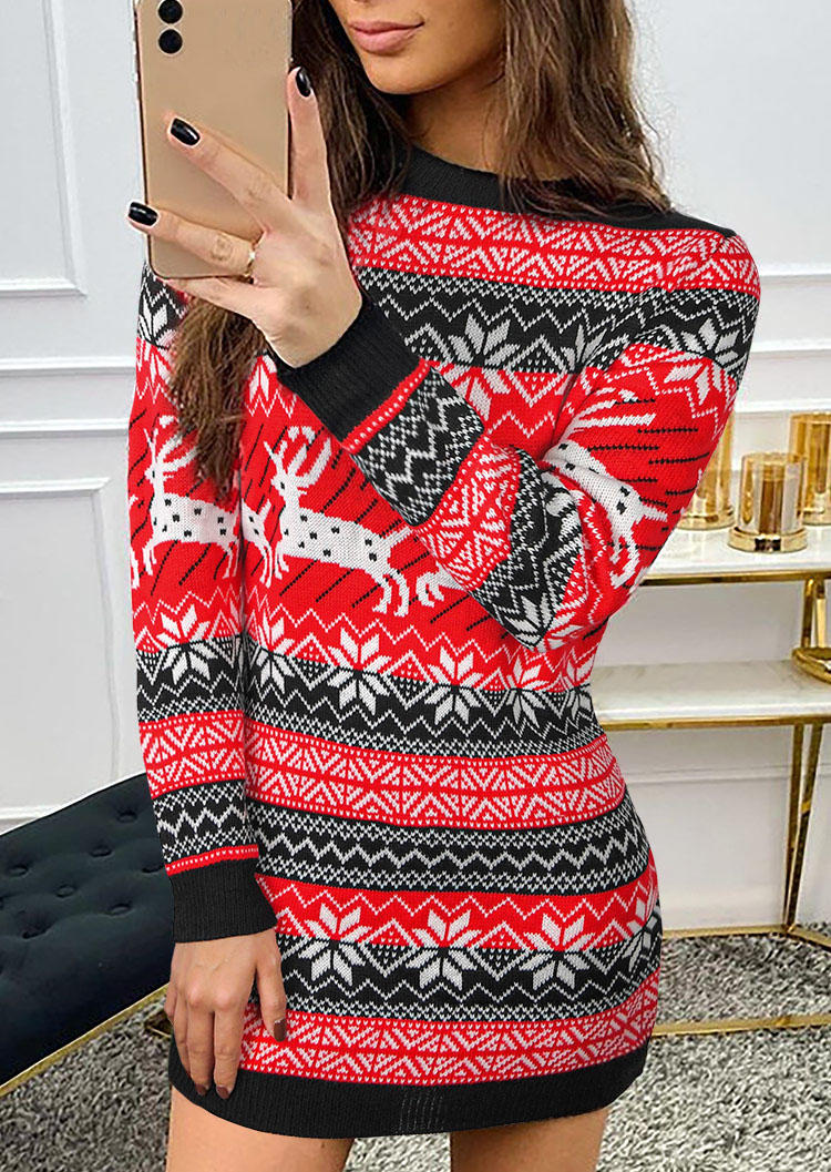 Mini Dresses Christmas Reindeer Snowflake Sweater Mini Dress in Red. Size: ,M,L,XL
Mini Dresses Christmas Reindeer Snowflake Sweater Mini Dress in Red. Size: ,M,L,XL