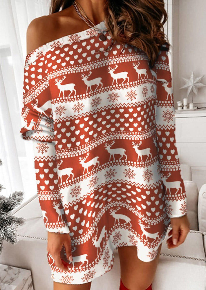 Mini Dresses Christmas Reindeer Long Sleeve Mini Dress in Multicolor. Size: ,M,L,XL
Mini Dresses Christmas Reindeer Long Sleeve Mini Dress in Multicolor. Size: ,M,L,XL