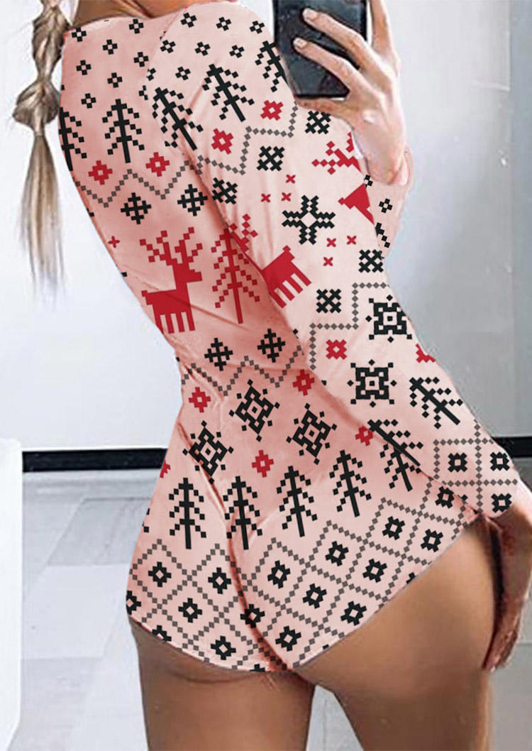Sleepwear Christmas Reindeer Geometric One-Piece Pajamas in Pink. Size: ,M,L,XL
Sleepwear Christmas Reindeer Geometric One-Piece Pajamas in Pink. Size: ,M,L,XL