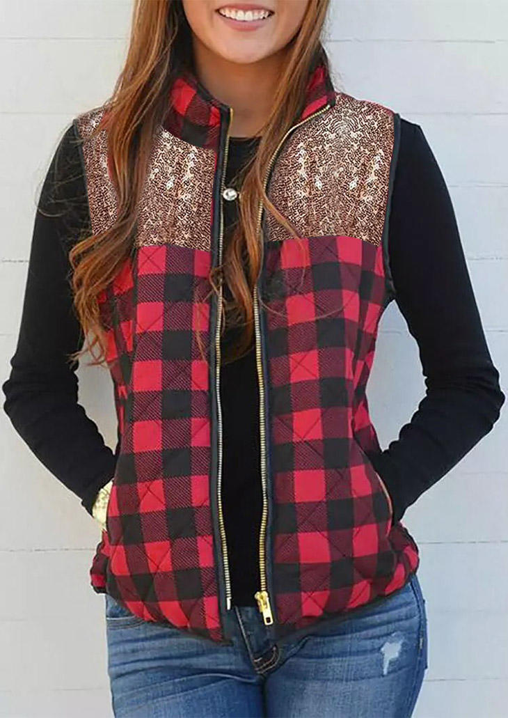 Coats Plaid Sequined Zipper Pocket Sleeveless Vest Coat in Plaid. Size: ,M,L,XL
Coats Plaid Sequined Zipper Pocket Sleeveless Vest Coat in Plaid. Size: ,M,L,XL