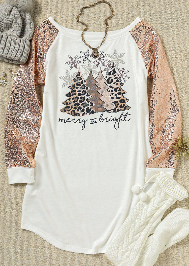 Mini Dresses Sequined Splicing Merry And Bright Leopard Tree Mini Dress in White. Size
Mini Dresses Sequined Splicing Merry And Bright Leopard Tree Mini Dress in White. Size