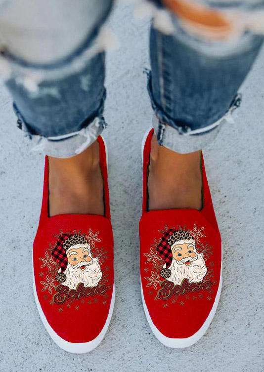 Sneakers Christmas Santa Claus Leopard Plaid Believe Flat Sneakers in Red. Size: ,38,39,40,41
Sneakers Christmas Santa Claus Leopard Plaid Believe Flat Sneakers in Red. Size: ,38,39,40,41