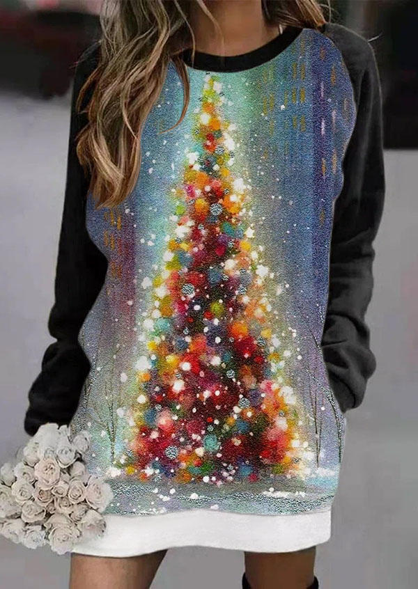 Mini Dresses Christmas Tree Raglan Sleeve Sweater Mini Dress in Multicolor. Size: ,M,L,XL
Mini Dresses Christmas Tree Raglan Sleeve Sweater Mini Dress in Multicolor. Size: ,M,L,XL