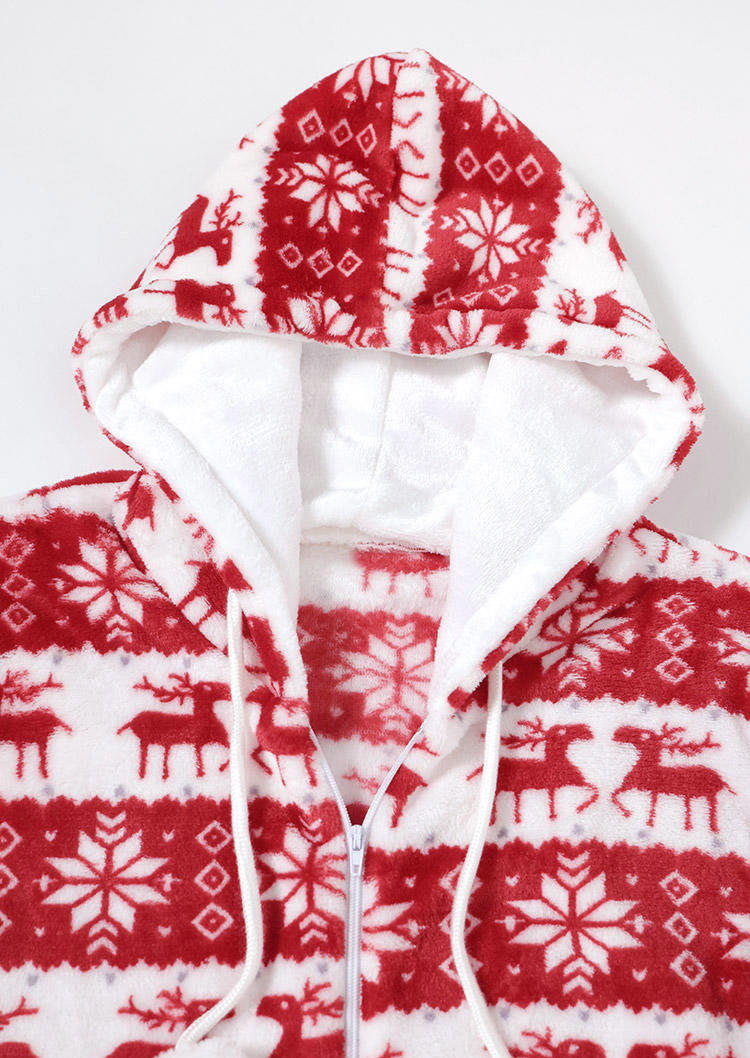 Sleepwear Christmas Snowflake Reindeer Flannel Hooded One-Piece Pajamas in Red. Size: ,M,L,XL
Sleepwear Christmas Snowflake Reindeer Flannel Hooded One-Piece Pajamas in Red. Size: ,M,L,XL