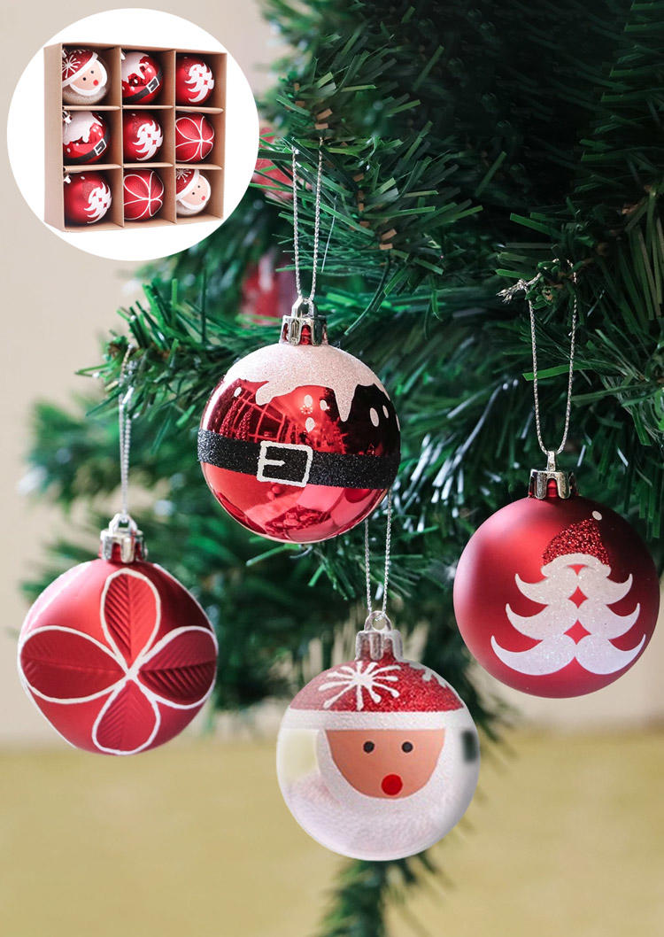 Christmas Decoration 9Pcs Christmas Santa Claus Ball Decoration Ornament Set in Red. Size
Christmas Decoration 9Pcs Christmas Santa Claus Ball Decoration Ornament Set in Red. Size