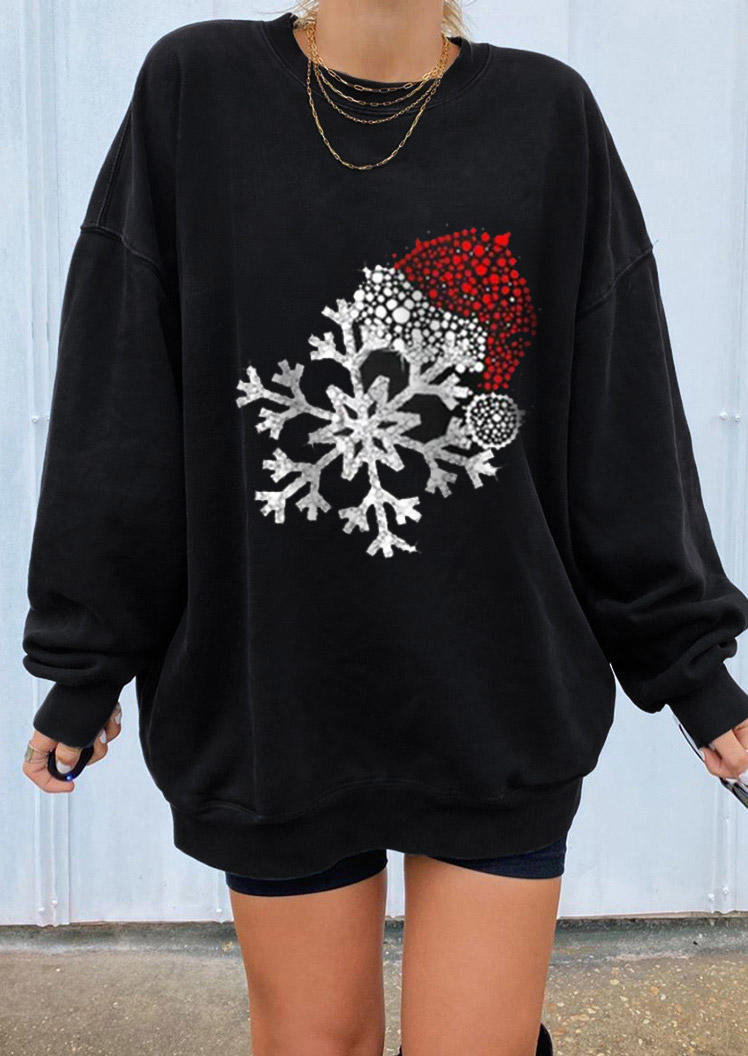 Sweatshirts Christmas Hat Snowflake Long Sleeve Sweatshirt in Black. Size: ,M,L,XL
Sweatshirts Christmas Hat Snowflake Long Sleeve Sweatshirt in Black. Size: ,M,L,XL