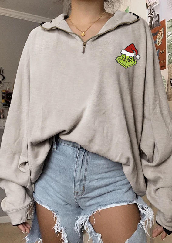 Sweatshirts Hat Cartoon Zipper Collar Sweatshirt - Light Grey in Gray. Size: L,,XL
Sweatshirts Hat Cartoon Zipper Collar Sweatshirt - Light Grey in Gray. Size: L,,XL