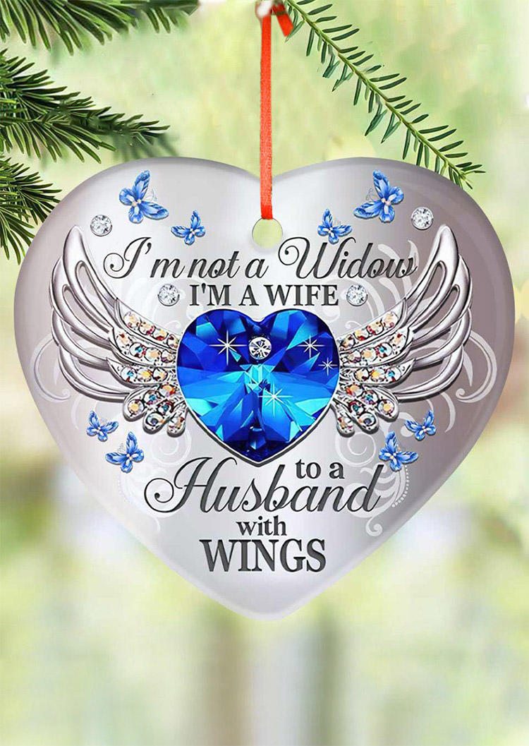 Christmas Decoration My Husband Has Wings Heart Christmas Ornament in Multicolor. Size
Christmas Decoration My Husband Has Wings Heart Christmas Ornament in Multicolor. Size