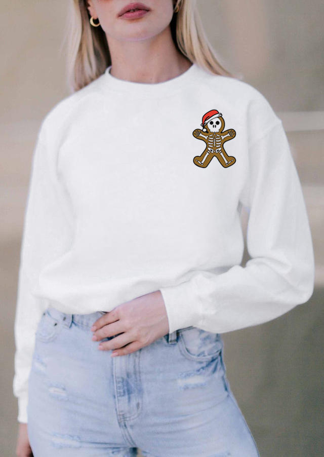Sweatshirts Christmas Hat Skeleton Gingerbread Man Sweatshirt in White. Size: ,M,L,XL
Sweatshirts Christmas Hat Skeleton Gingerbread Man Sweatshirt in White. Size: ,M,L,XL