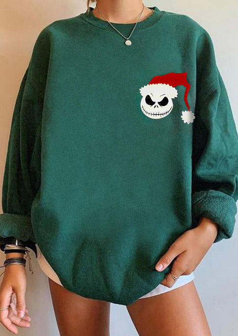 Sweatshirts Christmas Hat Skull Long Sleeve Pullover Sweatshirt in Green. Size: ,M,L,XL
Sweatshirts Christmas Hat Skull Long Sleeve Pullover Sweatshirt in Green. Size: ,M,L,XL
