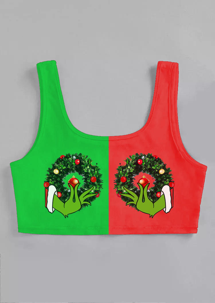 Crop Tops Cartoon Hand Wreath Color Block Crop Tank Top in Green. Size: ,M,L,XL
Crop Tops Cartoon Hand Wreath Color Block Crop Tank Top in Green. Size: ,M,L,XL