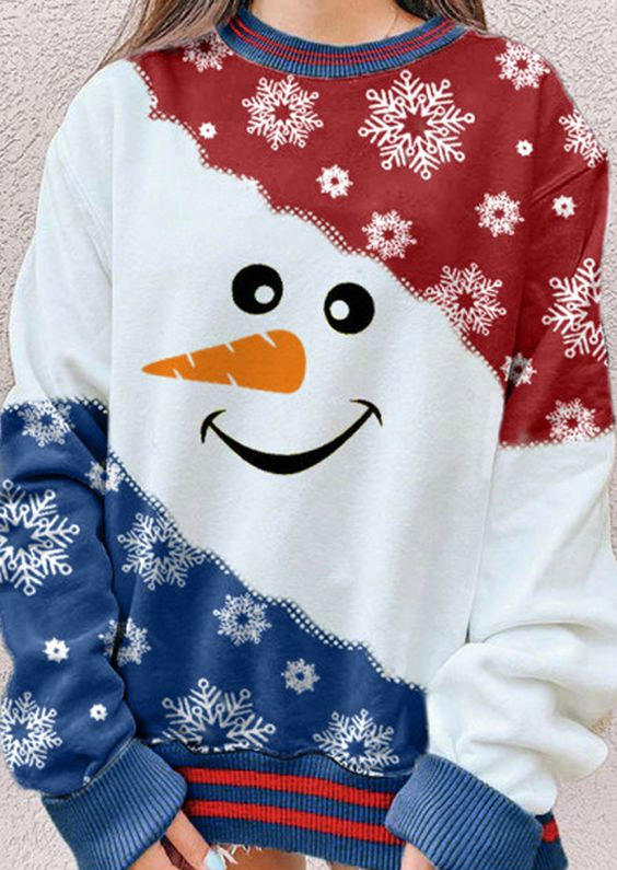 Sweatshirts Christmas Snowman Snowflake Sweatshirt in White. Size: ,M,L,XL
Sweatshirts Christmas Snowman Snowflake Sweatshirt in White. Size: ,M,L,XL