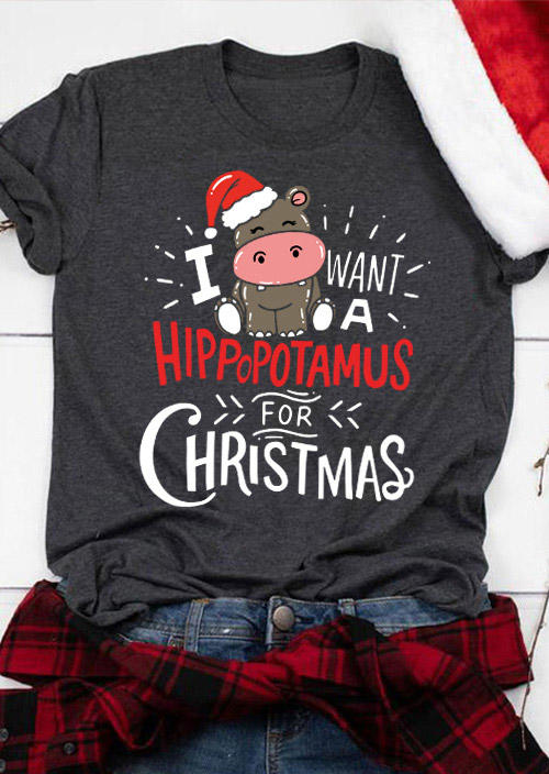 T-shirts Tees I Want A Hippopotamus For Christmas T-Shirt Tee in Dark Grey. Size
T-shirts Tees I Want A Hippopotamus For Christmas T-Shirt Tee in Dark Grey. Size