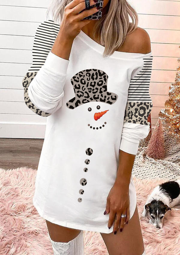 Mini Dresses Christmas Striped Leopard Snowman Mini Dress in White. Size: ,M,L,XL
Mini Dresses Christmas Striped Leopard Snowman Mini Dress in White. Size: ,M,L,XL