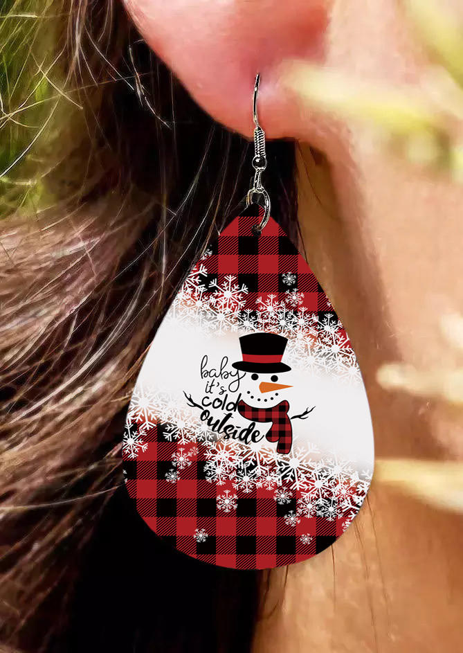 Earrings Christmas Snowflake Plaid Baby It's Cold Outside Earrings in Multicolor. Size
Earrings Christmas Snowflake Plaid Baby It's Cold Outside Earrings in Multicolor. Size