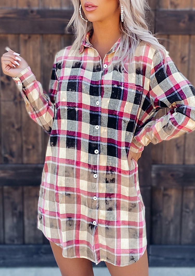 Mini Dresses Plaid Pocket Button Long Sleeve Mini Dress in Multicolor. Size: ,M,L,XL
Mini Dresses Plaid Pocket Button Long Sleeve Mini Dress in Multicolor. Size: ,M,L,XL