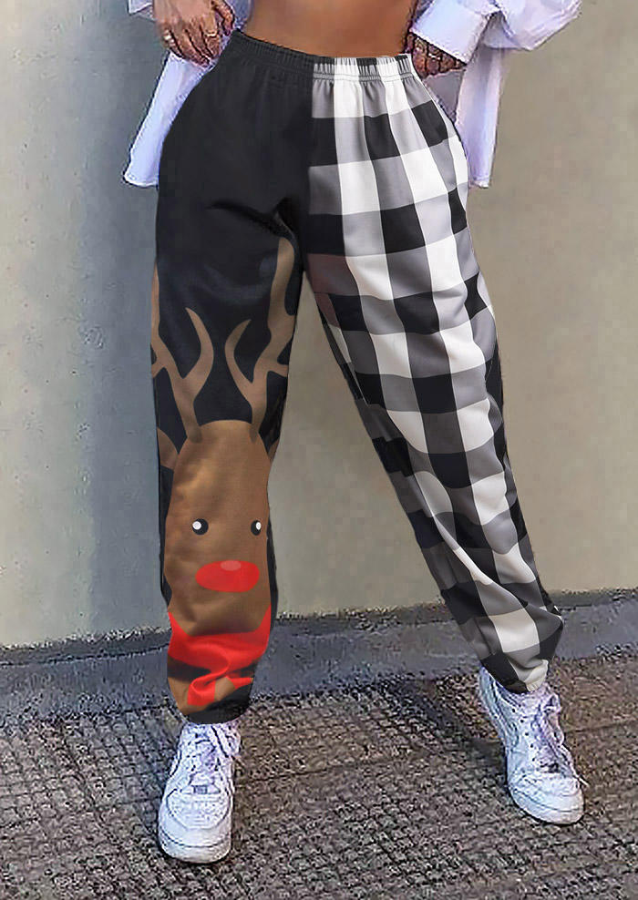 Pants Christmas Reindeer Plaid Sweatpants in Black. Size: ,M,L,XL
Pants Christmas Reindeer Plaid Sweatpants in Black. Size: ,M,L,XL