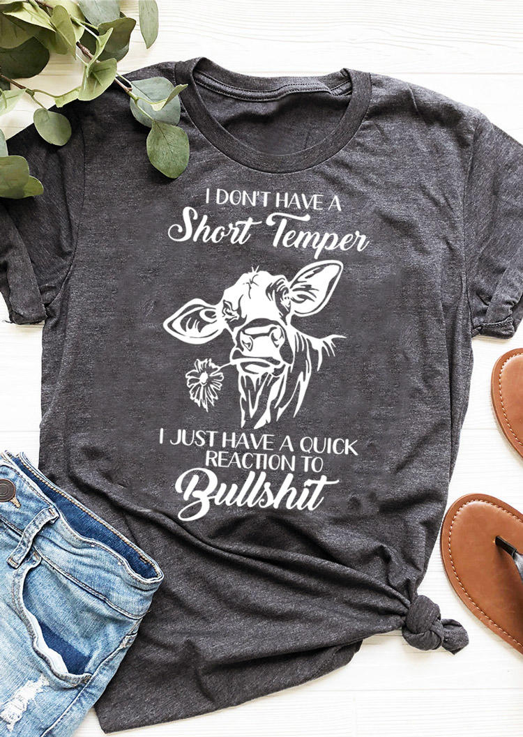 T-shirts Tees I Don't Have A Short Temper Steer Skull T-Shirt Tee in Gray. Size
T-shirts Tees I Don't Have A Short Temper Steer Skull T-Shirt Tee in Gray. Size