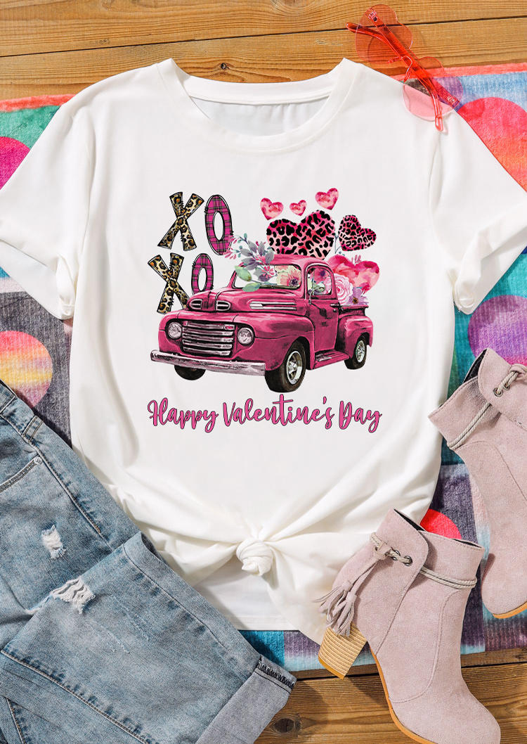 T-shirts Tees Happy Valentine' Day Leopard Heart T-Shirt Tee in White. Size: ,M,L,XL
T-shirts Tees Happy Valentine' Day Leopard Heart T-Shirt Tee in White. Size: ,M,L,XL