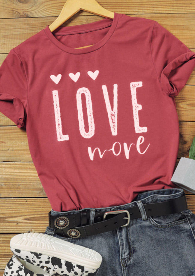 T-shirts Tees Valentine Love More T-Shirt Tee - Brick Red in Brick Red. Size: ,M,L,XL
T-shirts Tees Valentine Love More T-Shirt Tee - Brick Red in Brick Red. Size: ,M,L,XL