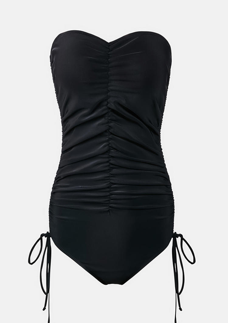 One-Pieces Swimsuit Tie Ruched Strapless One-Piece Bathing Suit Swimwear in Black. Size
One-Pieces Swimsuit Tie Ruched Strapless One-Piece Bathing Suit Swimwear in Black. Size