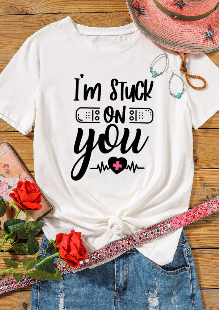 T-shirts Tees I'm Stuck On You ECG Heartbeat T-Shirt Tee in White. Size: ,M,L,XL
T-shirts Tees I'm Stuck On You ECG Heartbeat T-Shirt Tee in White. Size: ,M,L,XL