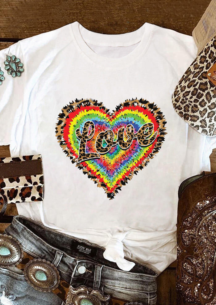 T-shirts Tees Valentine Love Heart Tie Dye Leopard T-Shirt Tee in White. Size: ,M,L,XL
T-shirts Tees Valentine Love Heart Tie Dye Leopard T-Shirt Tee in White. Size: ,M,L,XL