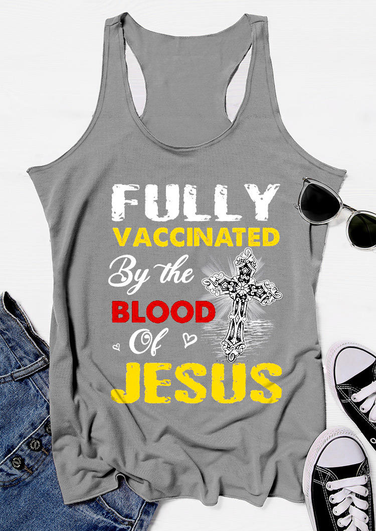 Tank Tops Fully Vaccinated By The Blood Of Jesus Tank Top in Gray. Size: ,M,L,XL
Tank Tops Fully Vaccinated By The Blood Of Jesus Tank Top in Gray. Size: ,M,L,XL