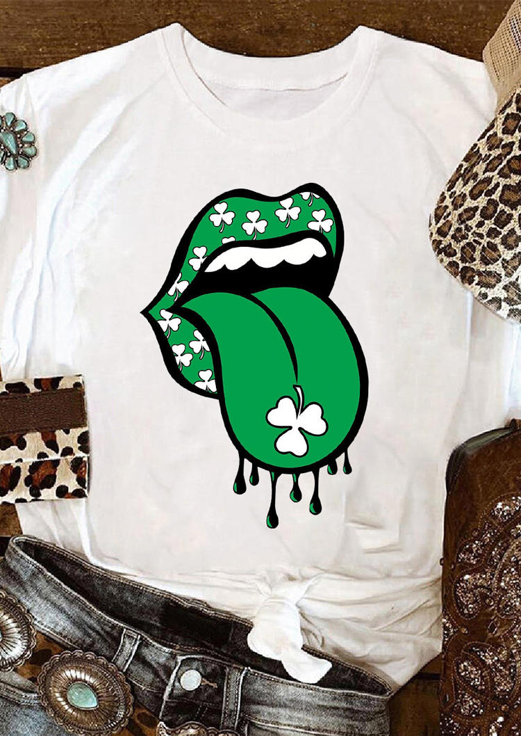 T-shirts Tees St. Patrick' Day Lucky Shamrock Lips T-Shirt Tee in White. Size: ,M,L,XL
T-shirts Tees St. Patrick' Day Lucky Shamrock Lips T-Shirt Tee in White. Size: ,M,L,XL