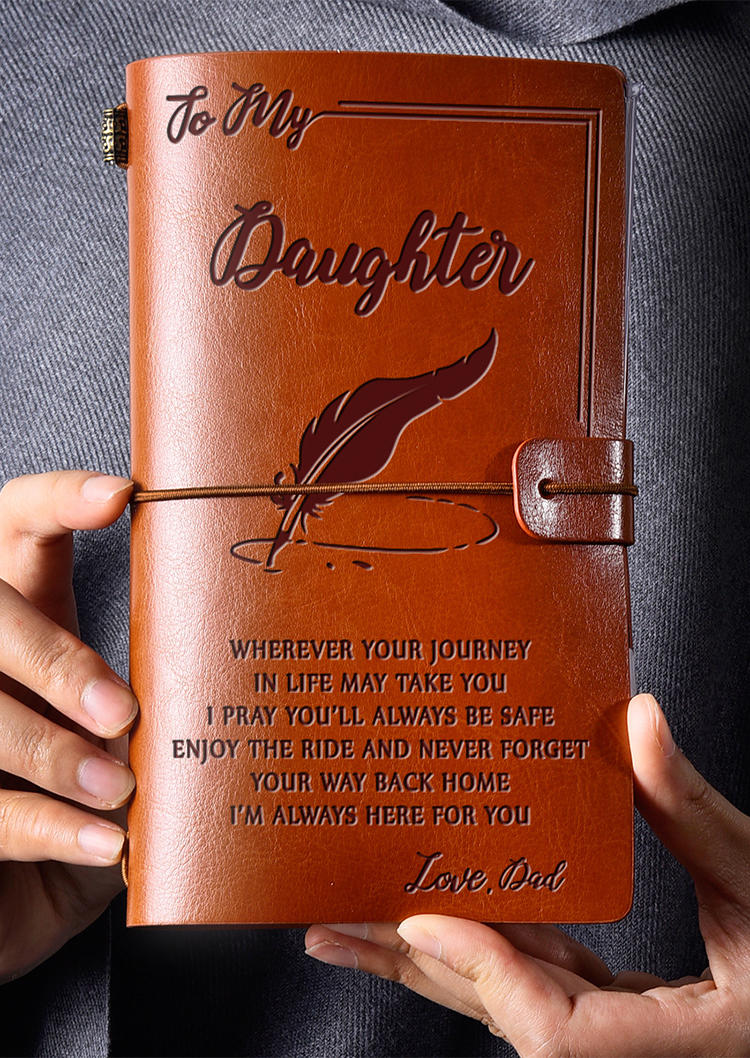 To My Daughter Feather Vintage Refillable PU Leather Journal Notebook in Pattern2. Size
To My Daughter Feather Vintage Refillable PU Leather Journal Notebook in Pattern2. Size