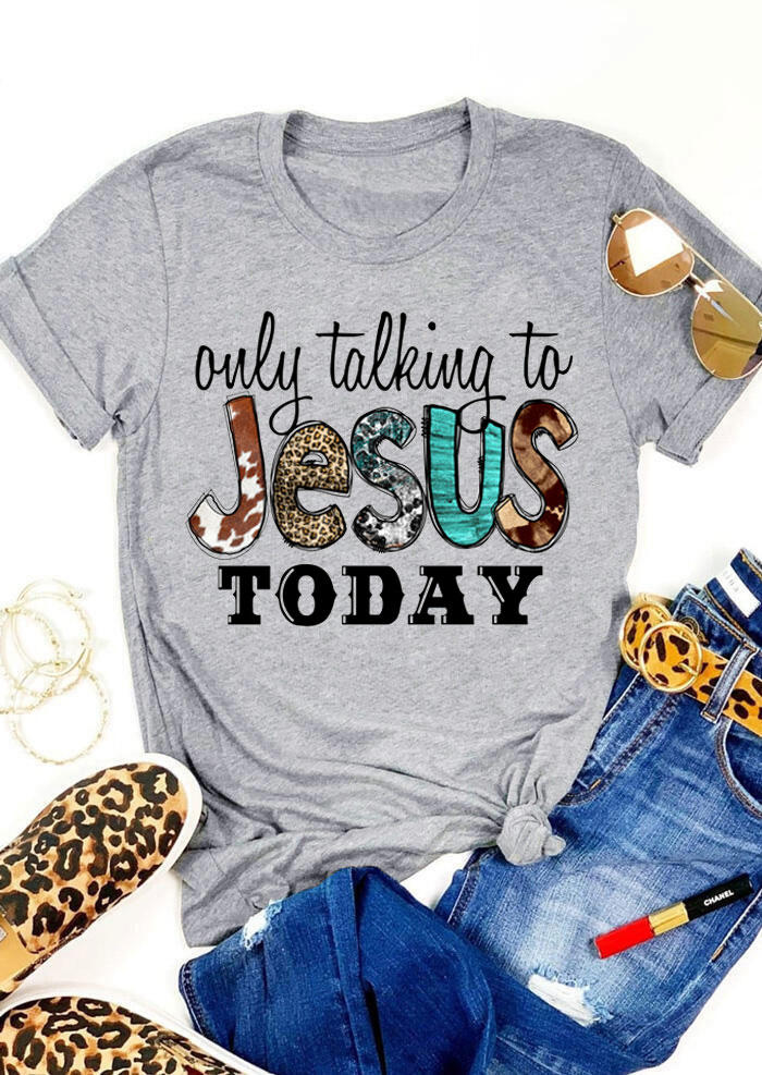 T-shirts Tees Only Talking To Jesus Today Leopard T-Shirt Tee in Gray. Size: ,M,L,XL
T-shirts Tees Only Talking To Jesus Today Leopard T-Shirt Tee in Gray. Size: ,M,L,XL