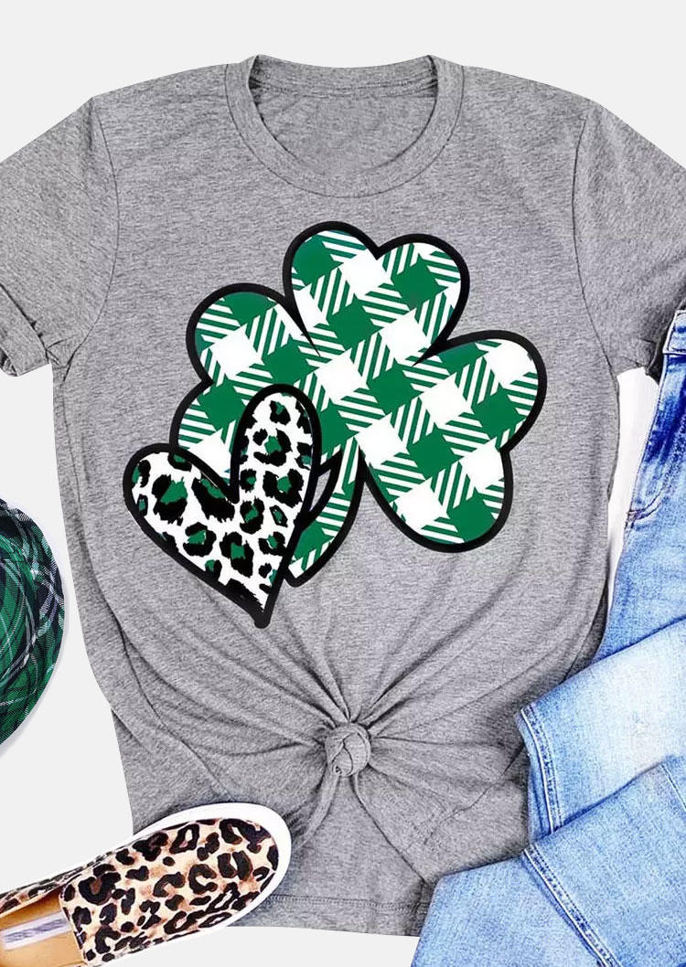 T-shirts Tees St. Patrick' Day Lucky Shamrock Plaid Leopard Heart T-Shirt Tee in Gray. Size
T-shirts Tees St. Patrick' Day Lucky Shamrock Plaid Leopard Heart T-Shirt Tee in Gray. Size