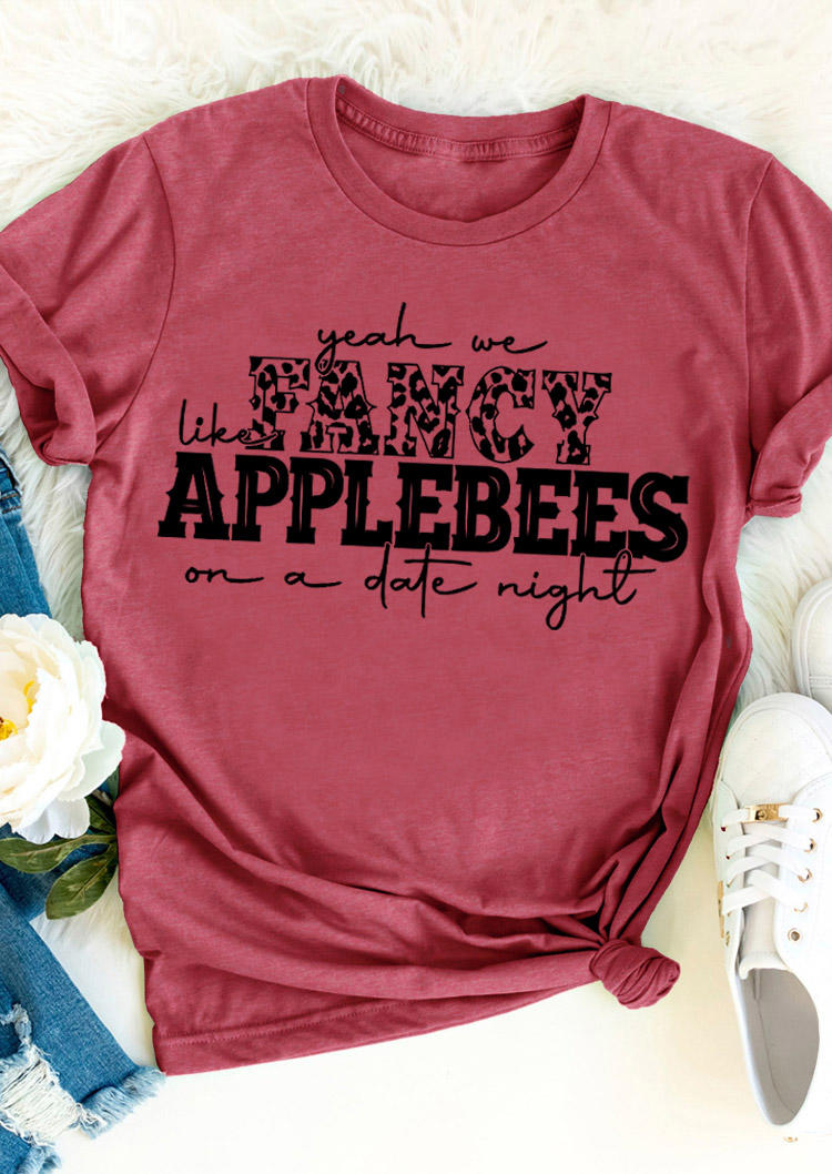 T-shirts Tees Yeah We Fancy Like Applebees On A Date Night T-Shirt Tee in Brick Red. Size
T-shirts Tees Yeah We Fancy Like Applebees On A Date Night T-Shirt Tee in Brick Red. Size