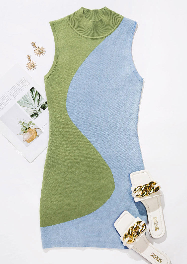 Bodycon Dresses Color Block Sleeveless knitted Bodycon Mini Dress in Green. Size: ,M,L
Bodycon Dresses Color Block Sleeveless knitted Bodycon Mini Dress in Green. Size: ,M,L