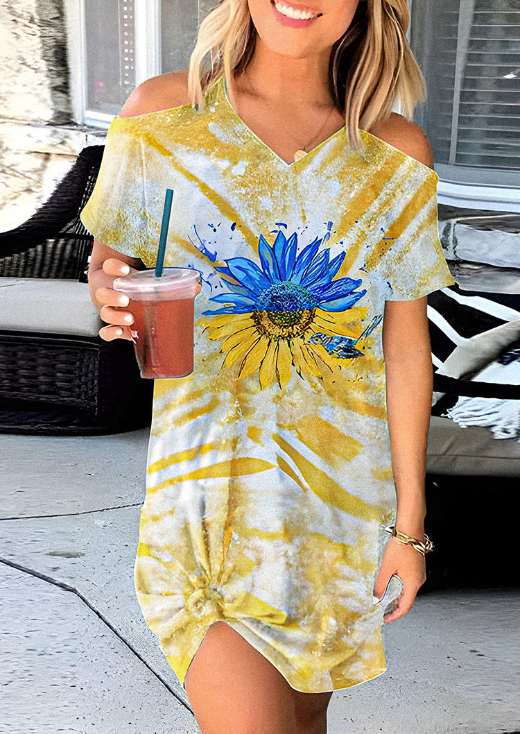 Mini Dresses Sunflower Peace Tie Dye Cold Shoulder Mini Dress in Yellow. Size: ,M,L,XL
Mini Dresses Sunflower Peace Tie Dye Cold Shoulder Mini Dress in Yellow. Size: ,M,L,XL