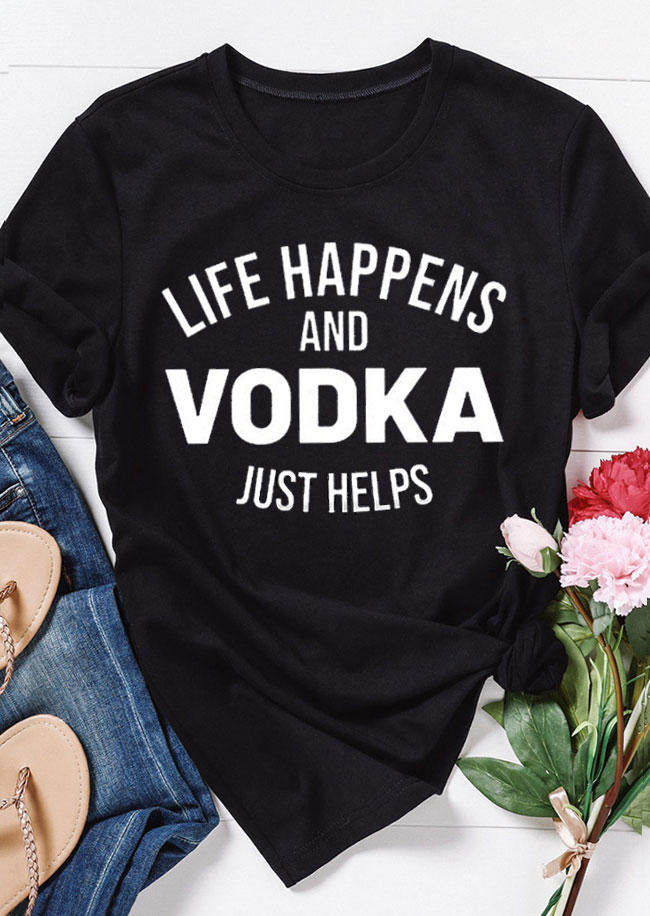 T-shirts Tees Life Happens And Vodka Just Helps T-Shirt Tee without Black Camisole in Black. Size
T-shirts Tees Life Happens And Vodka Just Helps T-Shirt Tee without Black Camisole in Black. Size