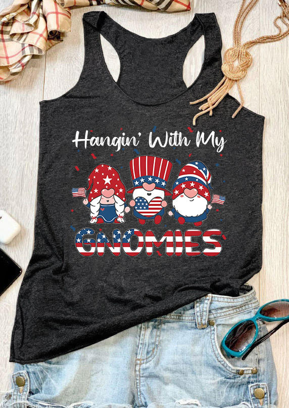 Tank Tops Hangin' With My Gnomies American Flag Racerback Tank Top in Dark Grey. Size
Tank Tops Hangin' With My Gnomies American Flag Racerback Tank Top in Dark Grey. Size