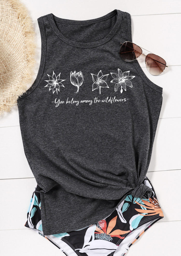 Tank Tops You Belong Among The Wildflowers Racerback Tank Top in Dark Grey. Size
Tank Tops You Belong Among The Wildflowers Racerback Tank Top in Dark Grey. Size