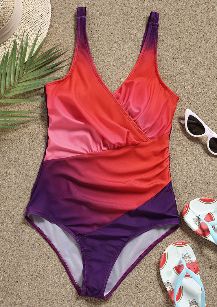 One-Pieces Swimsuit Gradient Wrap Ruffled One-Piece Bathing Suit Swimwear in Rose Red. Size
One-Pieces Swimsuit Gradient Wrap Ruffled One-Piece Bathing Suit Swimwear in Rose Red. Size