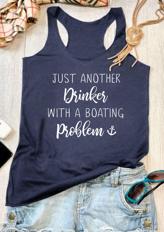 Tank Tops Just Another Drinker With A Boating Problem Racerback Tank Top in Navy Blue. Size
Tank Tops Just Another Drinker With A Boating Problem Racerback Tank Top in Navy Blue. Size