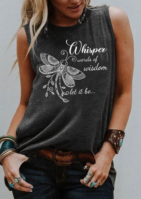 Tank Tops Whisper Words Of Wisdom let It Be Dragonfly Tank Top - Dark Grey in Gray. Size
Tank Tops Whisper Words Of Wisdom let It Be Dragonfly Tank Top - Dark Grey in Gray. Size