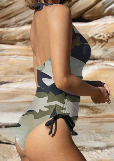 One-Pieces Swimsuit Camouflage Drawstring Tie One-Piece Bathing Suit Swimwear in Multicolor. Size
One-Pieces Swimsuit Camouflage Drawstring Tie One-Piece Bathing Suit Swimwear in Multicolor. Size