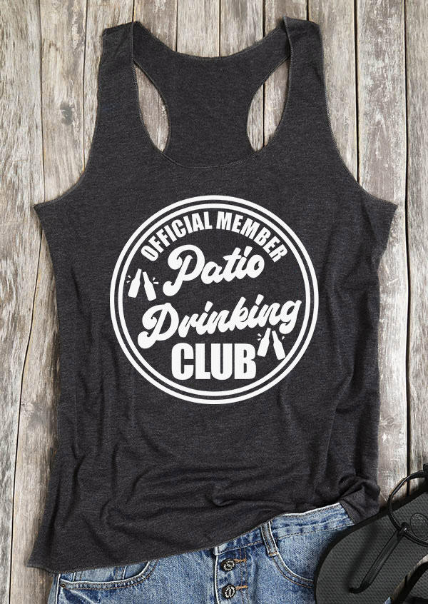 Tank Tops Official Member Patio Drinking Club Racerback Tank Top - Dark Grey in Gray. Size
Tank Tops Official Member Patio Drinking Club Racerback Tank Top - Dark Grey in Gray. Size