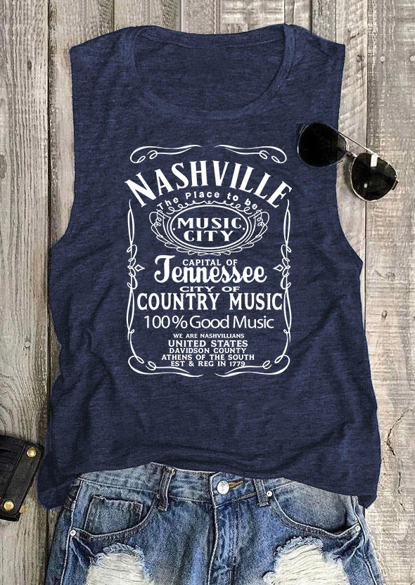 Tank Tops Nashville Tennessee Good Country Music City Tank Top in Navy Blue. Size
Tank Tops Nashville Tennessee Good Country Music City Tank Top in Navy Blue. Size