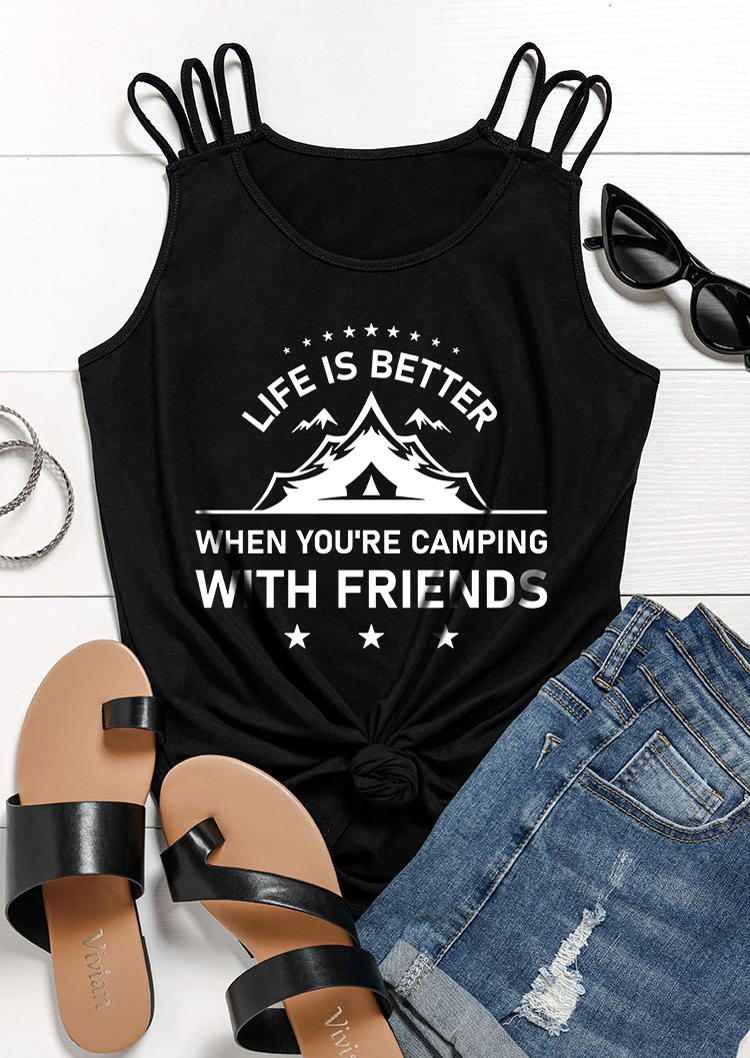 Tank Tops Life Is Better When You're Camping With Friends Tank Top in Black. Size
Tank Tops Life Is Better When You're Camping With Friends Tank Top in Black. Size