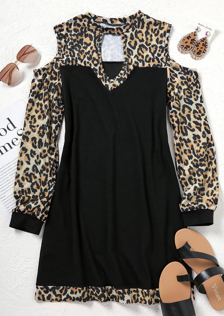 Mini Dresses Leopard Cold Shoulder Long Sleeve Mini Dress in Multicolor. Size
Mini Dresses Leopard Cold Shoulder Long Sleeve Mini Dress in Multicolor. Size