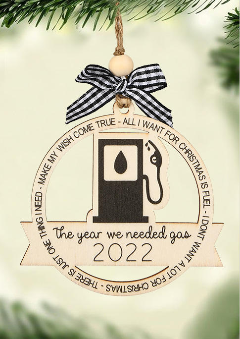 The Year We Needed Gas 2022 Plaid Hollow Out Hanging Ornament in Multicolor. Size
The Year We Needed Gas 2022 Plaid Hollow Out Hanging Ornament in Multicolor. Size